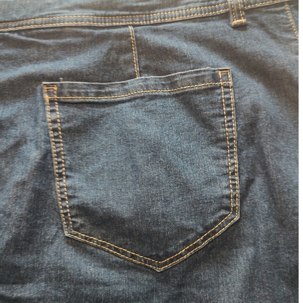 Womens Dark Wash Denim Skort Built-in Shorts‎ Stretch Jean Mini Skirt Blue